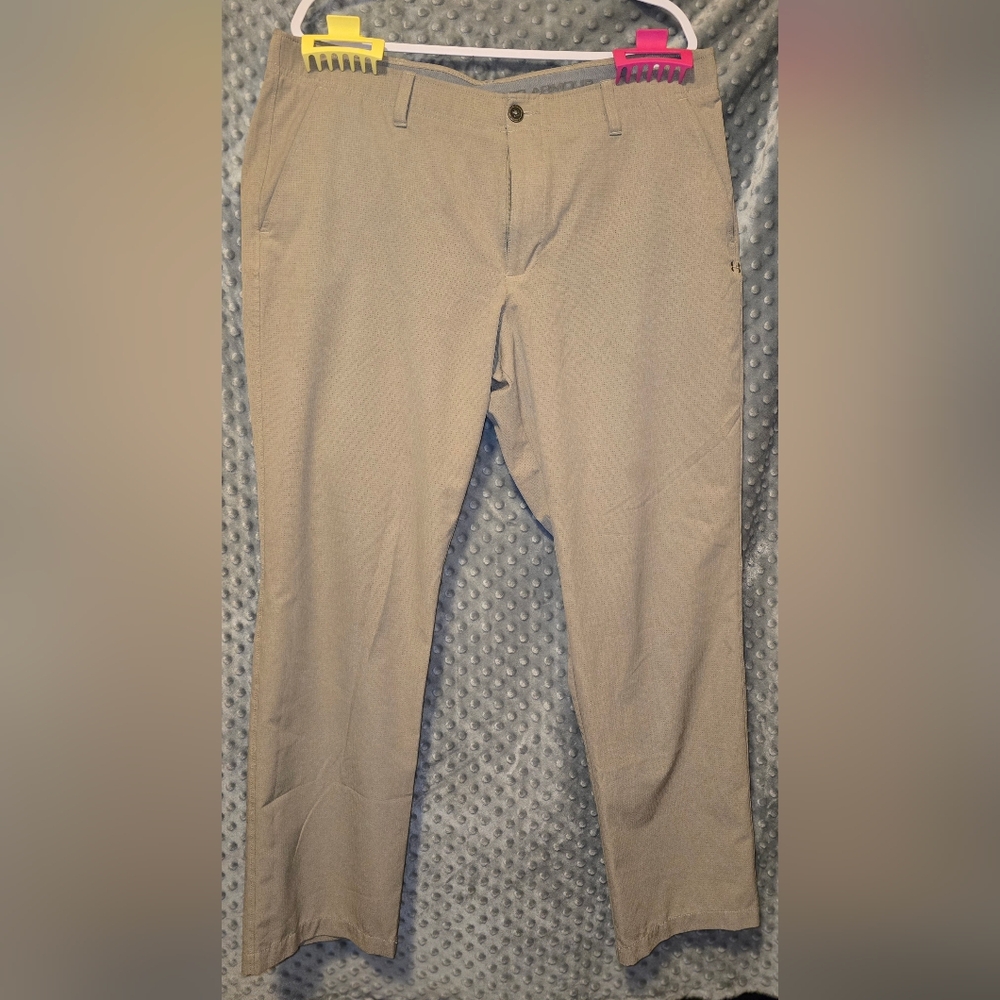 Under Armour Tan Men's Sport Golf Outdoor Pants Breathable Stretch Mesh 40x32
